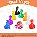 Zhanmai 60 Pcs Board Game Pieces Multicolor Plastic Pawn Chess Pieces Components Table Markings 6 Sided Game Dice for Board Games Assorted Pawn Tabletop Game Replacement - Image 2