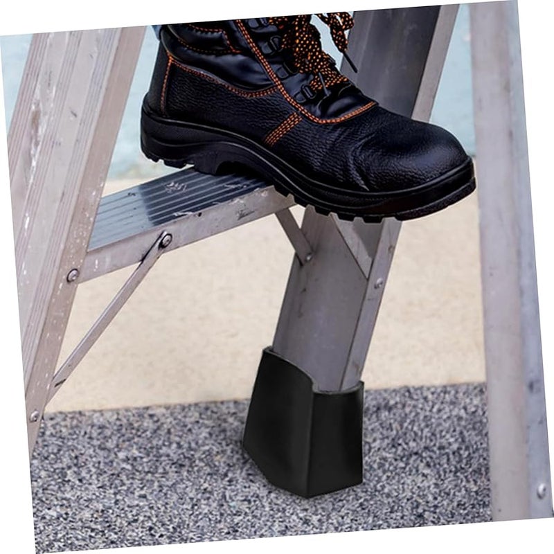 4Pcs Black Rubber Ladder Feet Replacement Pads Non Slip Cushions for Enhanced Stability - Image 4