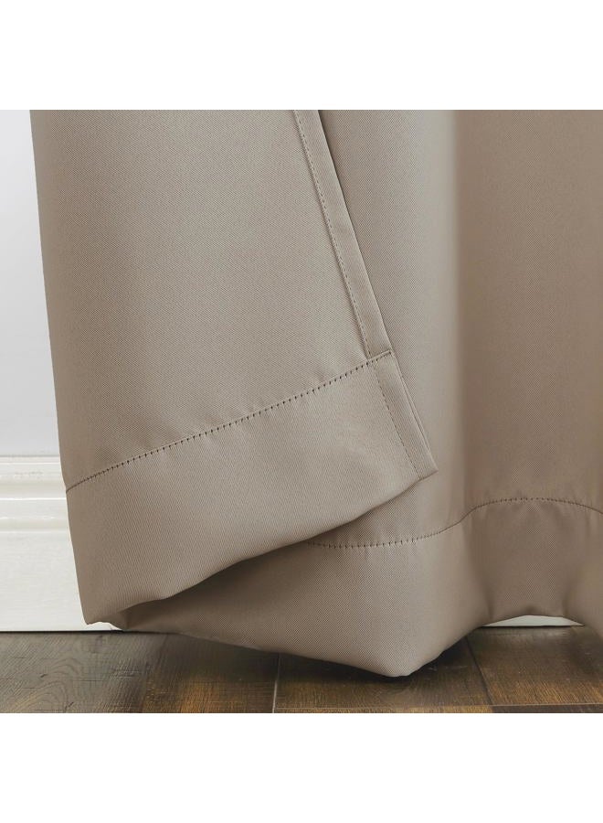 Sun Zero Easton Energy Saving Blackout Grommet Curtain Panel, 40" x 84", Stone - Image 3