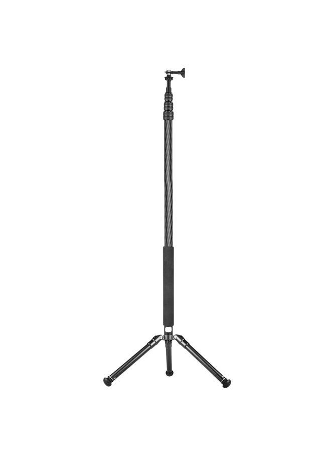 2.6 M Carbon Fiber Self-timer Gopro11 Accessories/Dajiang Action Camera Self-timer/microphone Pick Lever-Color:Carbon Fiber Selfie Stick Aluminum Alloy Tripod  - Image 1
