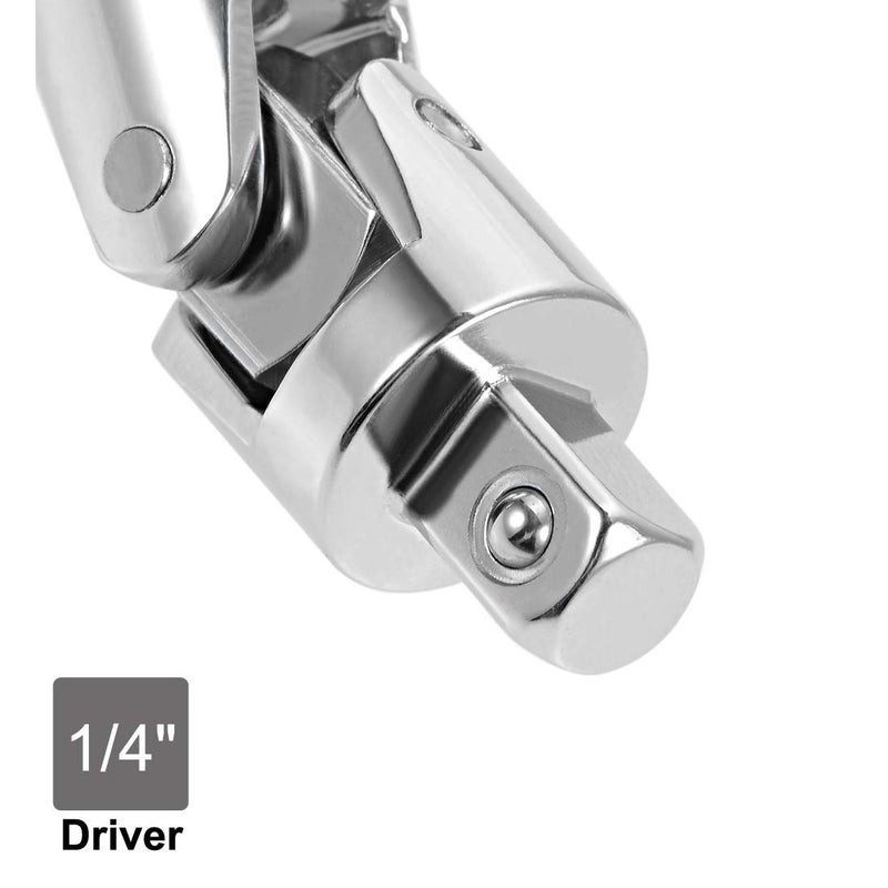 uxcell 2 Pcs 1/4 Inch Drive Spring Loaded Universal Joint Socket, Cr-V - Image 5