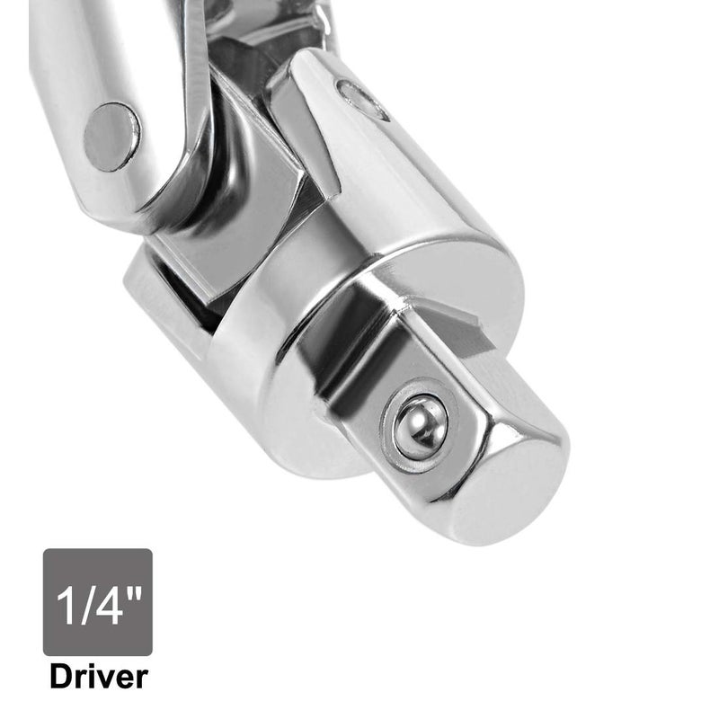 uxcell 2 Pcs 1/4 Inch Drive Spring Loaded Universal Joint Socket, Cr-V - Image 2