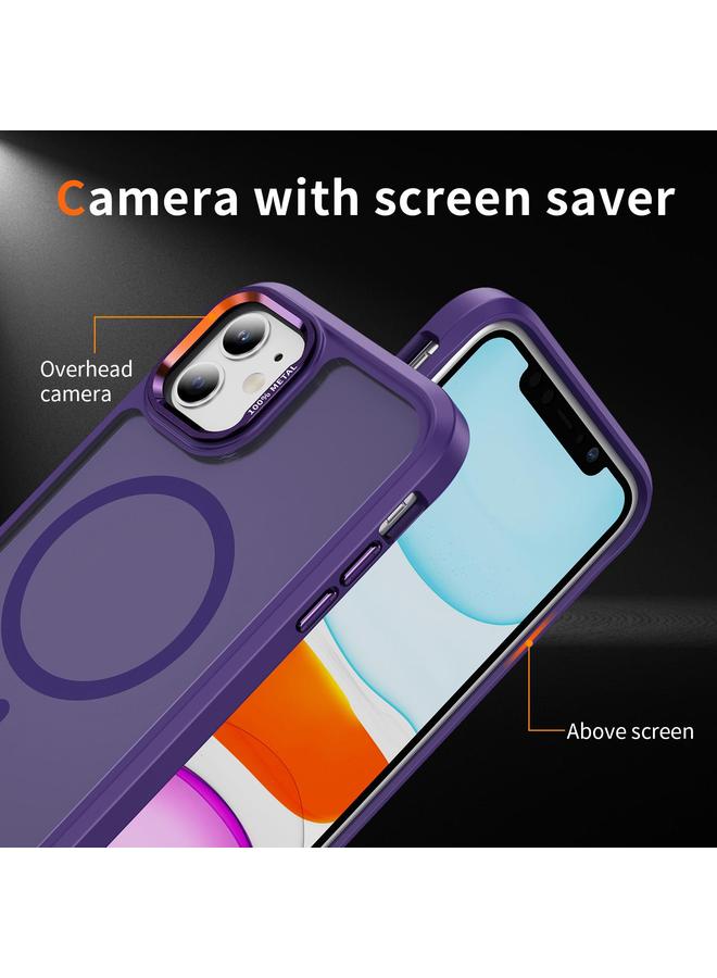 S-TOP Case For iPhone 12 / 12 Pro Hardware Lens Protection MagSafe Magnetic PC Hybrid TPU Phone Case - Image 4