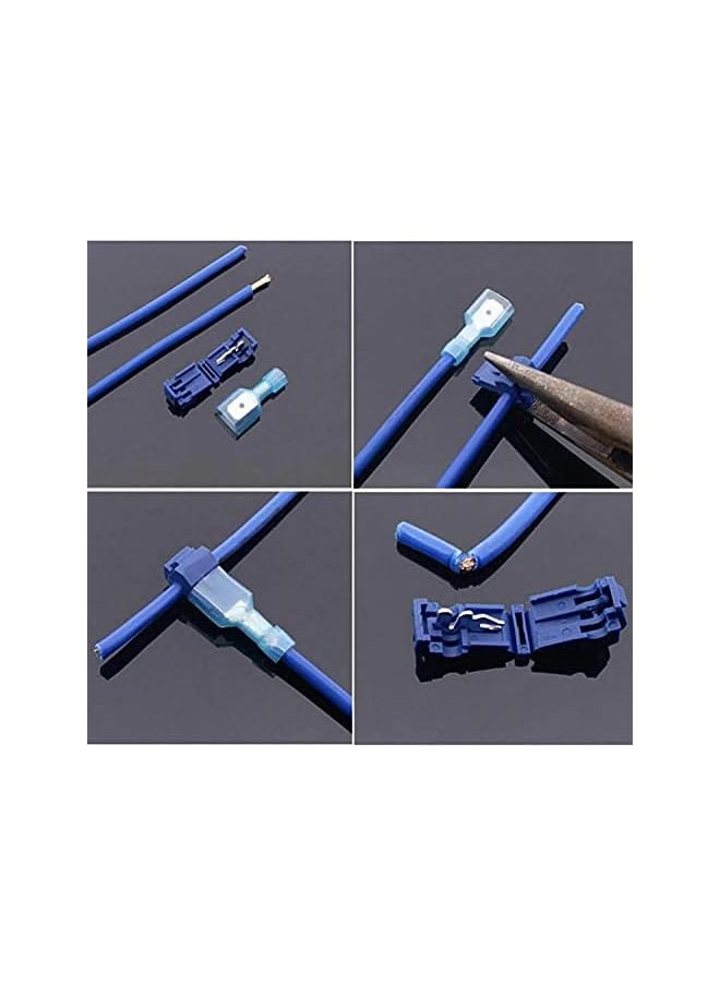 PROMASS promass 240PCS T-Tap Wire Connectors, Self-Stripping Quick Splice Electrical Wire Terminals, Insulated Male Quick Disconnect Spade Terminals Assortment Kit with Storage Case (240)  - Image 5
