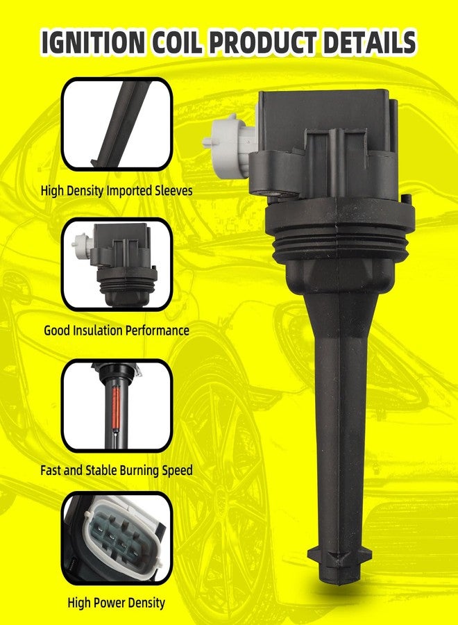 MOAUTO Set of 5 Ignition Coils Pack UF517 30713417 & 5 PCS Iridium Spark Plugs Compatible with Volvo C30 C70 S40 S60 V50 V60 V70 XC60 XC70-2.4L 2.5L L5 - Image 3