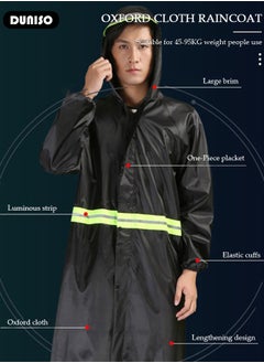 DUNISO Rain Coats for Adults, One-piece Raincoat Reflective Poncho Bright Reflective, Night Protection, Long Waterproof Rain Ponchos for Day And Night Work And Wearable  - Image 2