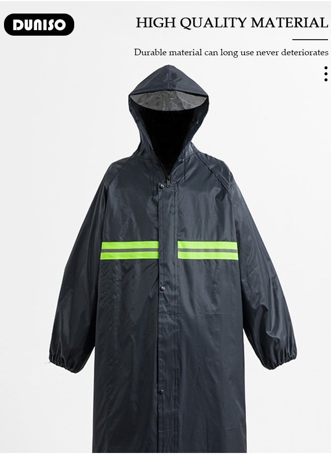 DUNISO Rain Coats for Adults, One-piece Raincoat Reflective Poncho Bright Reflective, Night Protection, Long Waterproof Rain Ponchos for Day And Night Work And Wearable  - Image 3