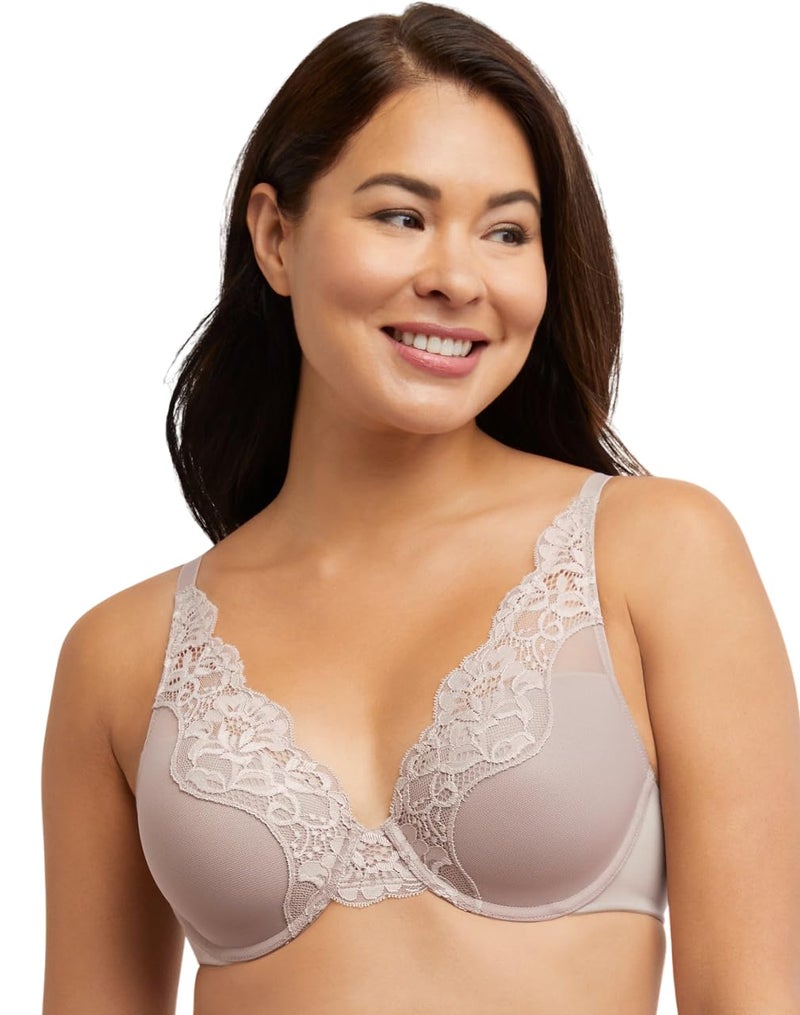 Bali Women's One Smooth U Lace Underwire Bra, Comfort Stretch Full-Coverage Convertible Bra Evening Blush - Image 1