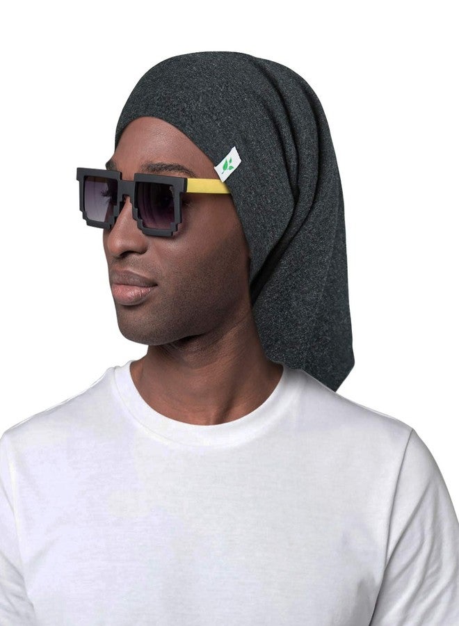 Winitas Silk Satin Bonnet for Mens with Curly Hair Adjustable Black - Image 4