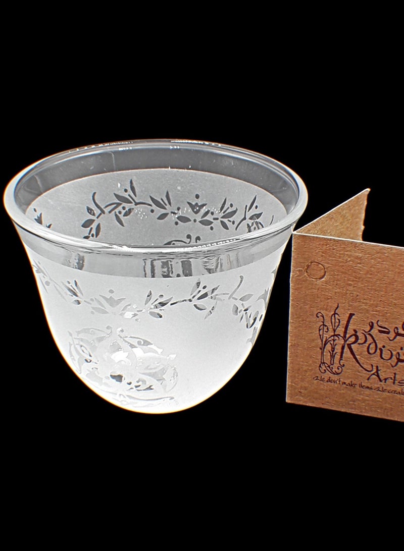 KuduArts Arabic coffee cup glass set 6 pieces - Image 2