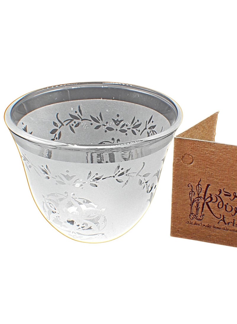 KuduArts Arabic coffee cup glass set 6 pieces - Image 3