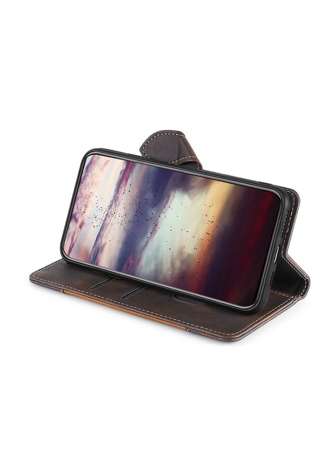 S-TOP Case For OnePlus Nord 2 5G Skin Feel Straw Hat Magnetic Buckle Leather Phone Case - Image 4