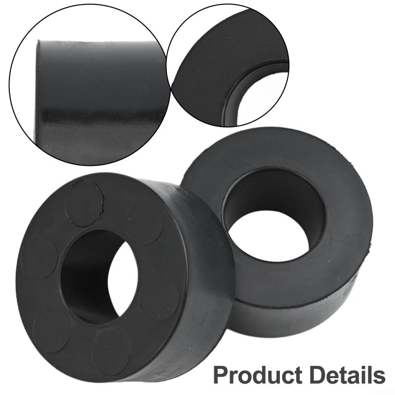 4 Pack Barbell Weight Plate Spacers Shock Absorbing Rubber Washers 26mm Diameter Guide Rod Accessories Home Gym Equipment Fitness Training Collision Reduction Black - Image 5
