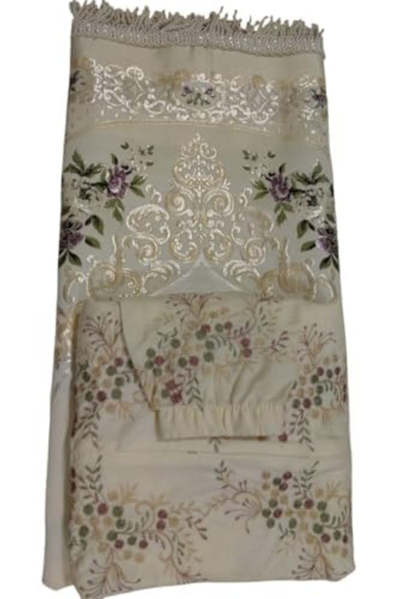 Wide and comfortable embroidered women's prayer sheet, excellent material (mared) - Image 4
