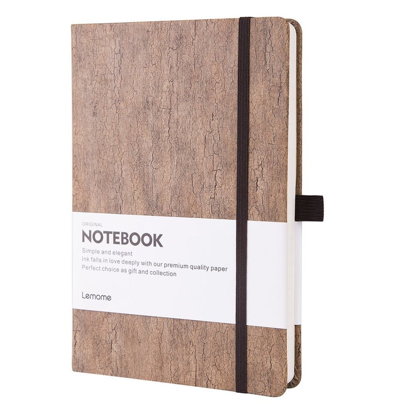 Lemome Ruled Notebook/Journal - Eco-Friendly Natural Cork Hardcover Writing Notebook with Pen Loop & Premium Thick Paper - A5 (5x8) Bound Classic Notebook - Image 1