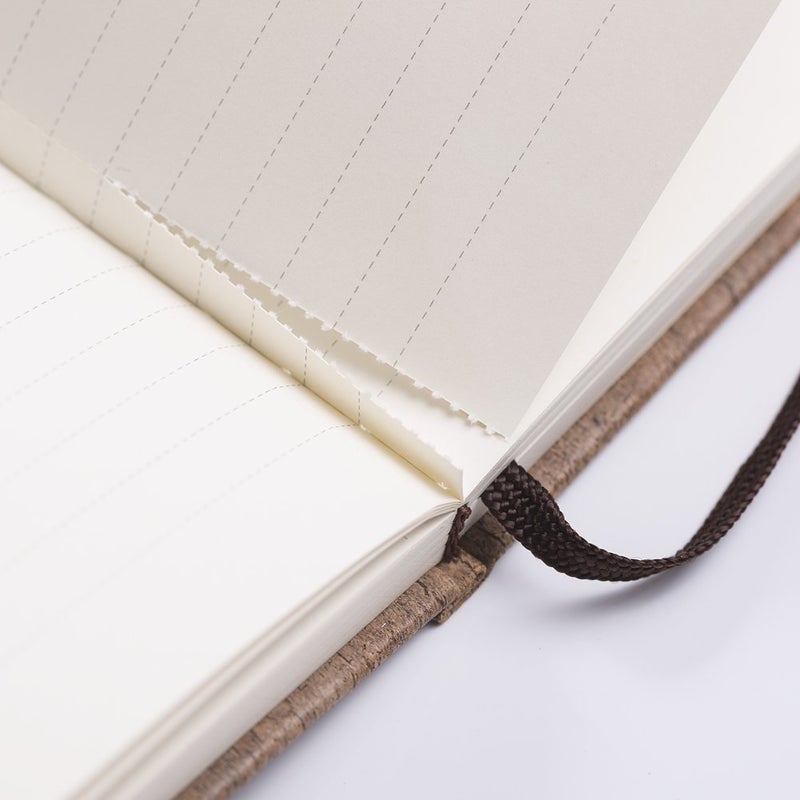 Lemome Ruled Notebook/Journal - Eco-Friendly Natural Cork Hardcover Writing Notebook with Pen Loop & Premium Thick Paper - A5 (5x8) Bound Classic Notebook - Image 4