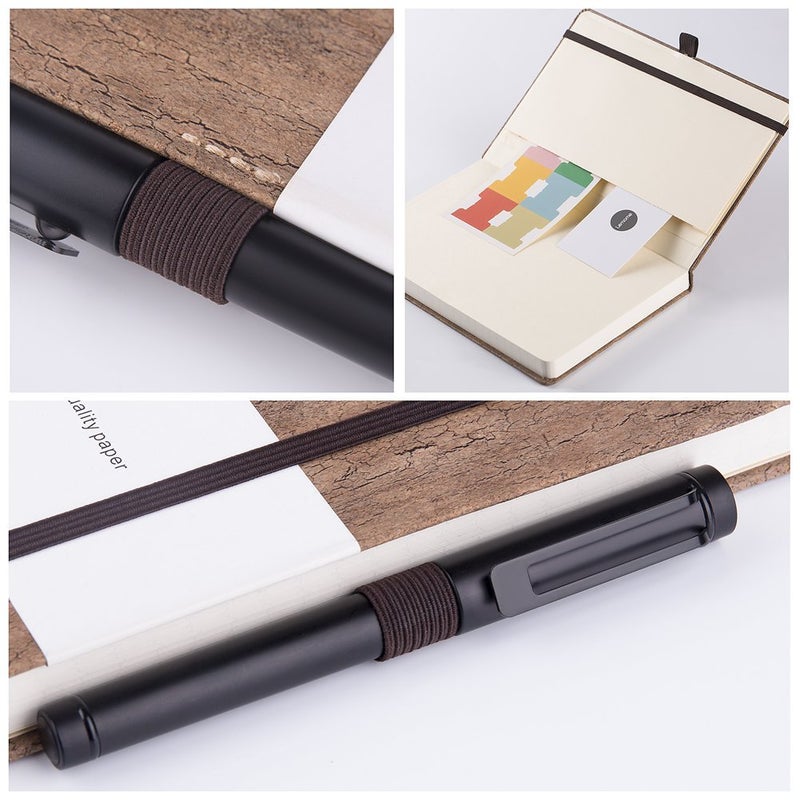 Lemome Ruled Notebook/Journal - Eco-Friendly Natural Cork Hardcover Writing Notebook with Pen Loop & Premium Thick Paper - A5 (5x8) Bound Classic Notebook - Image 5