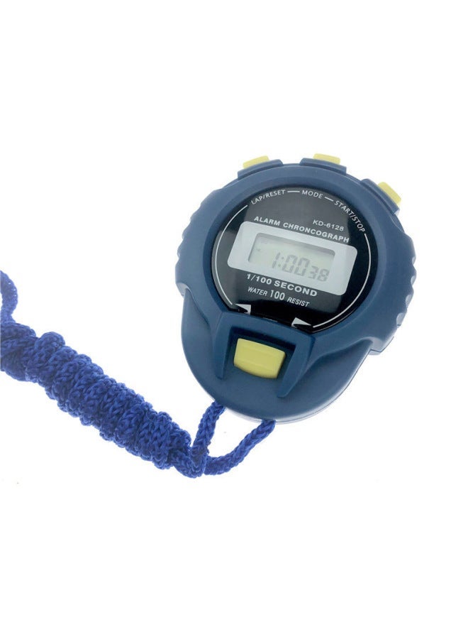 Generic KD6128 Stopwatch Single-Channel Sports Competition Training Special Student Teacher Chronograph Stopwatch-Display Accuracy:KD-6128 Electronic Blue - Image 2