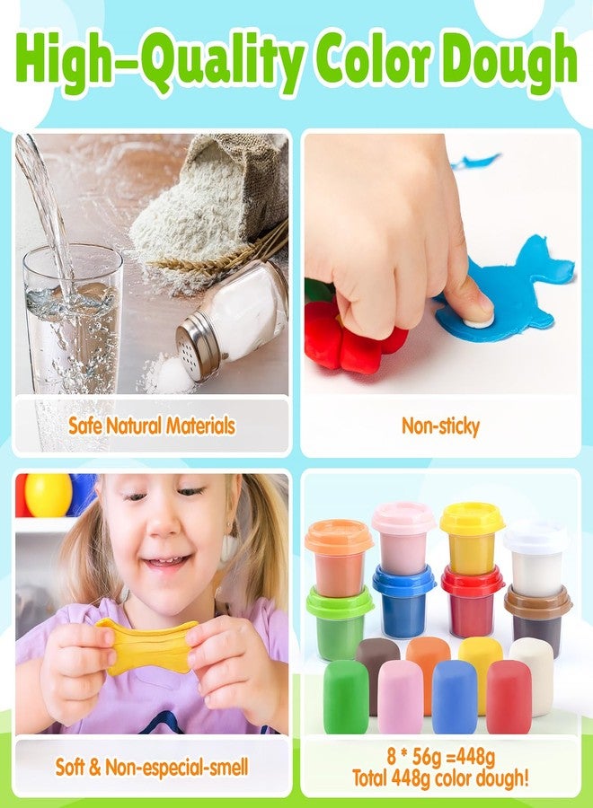 PLAY Farm Animals Color Dough Toys for Kids Ages 2-4-8, Big Red Barn Farm Playset with Animal Figures Clay Dough Modeling Tools, Art Crafts Toddler Learning Toy, Ideal Christmas Birthday Gifts - Image 4