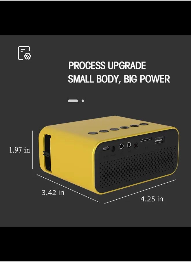 Generic Projector Gnobogi Home Audio 1080p HD Projector 24 ANSI Home Video Projector USB| AV| Micro SD| Audio Interface| USB Flash Drive| IOS & Android Smartphone Clearance  - Image 3