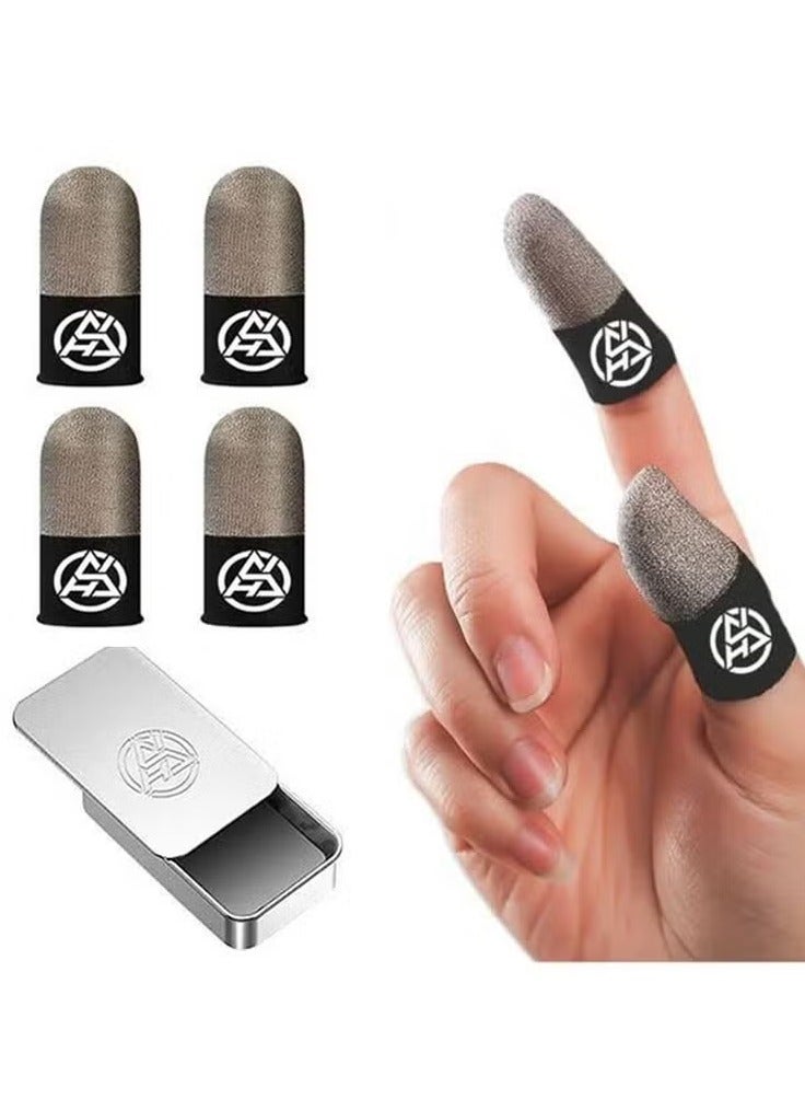 phomemo 2 Pair Mobile Game Touch Screen Finger Sleeve ,Super Highly Sensitive Feelers Smooth, Operation Sweat Absorbing Odorless Breathable Seamless, Finger Sleeve For Pubg And Much Other Games Play - Image 1