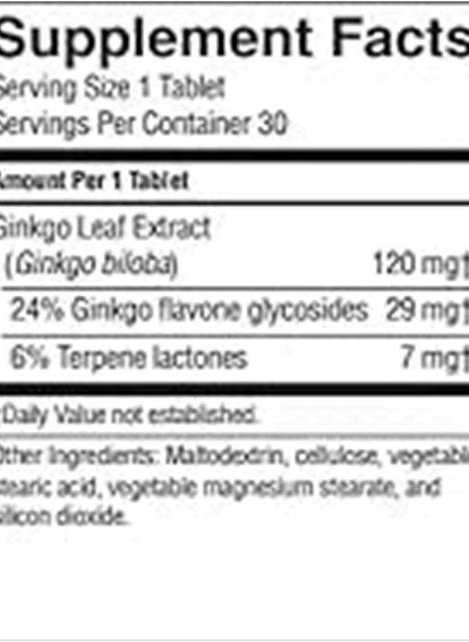 Nature's Sunshine - Time-Release Ginkgo Biloba, 30 Tablets | Promotes Circulation to the Brain and Supports Memory and Concentration Functions - Image 1