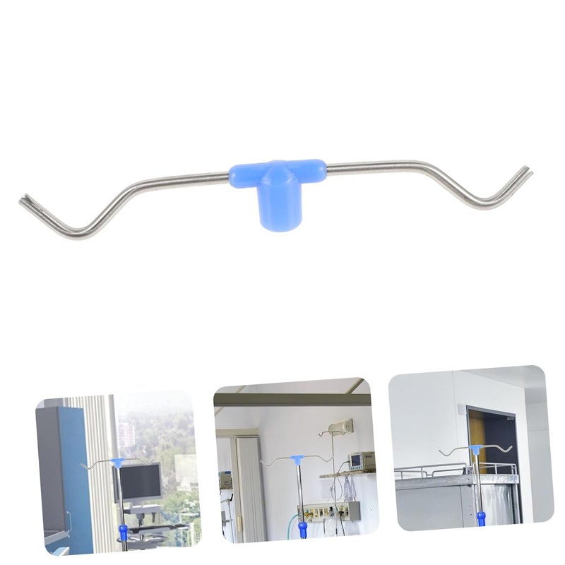 خطاف عمود محمول للتسريب الوريدي من الفولاذ المقاوم للصدأ - حامل معدات مستشفى - Image 5