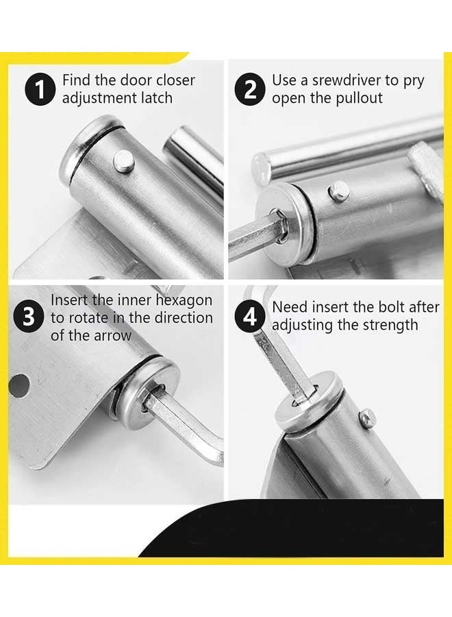 Automatic Door Closer, Heavy Duty and Safety Auto Door Closer for Storm Door, Door Closer with Adjustable Closing Speed, Smooth and Quiet Door Closer for Home or Commercial Use - Image 2
