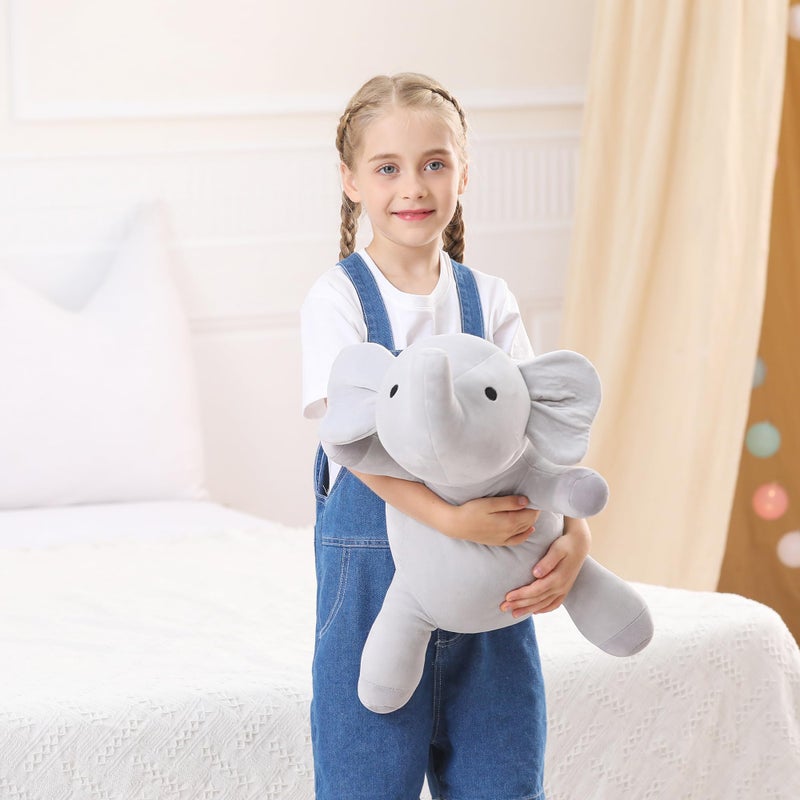 WeBingo 42 lbs Elephant Weighted Stuffed Animals 24 Weighted Elephant Plush Toy Weighted Plush Animal Throws Pillows Gifts for Kids  Adults - Image 3