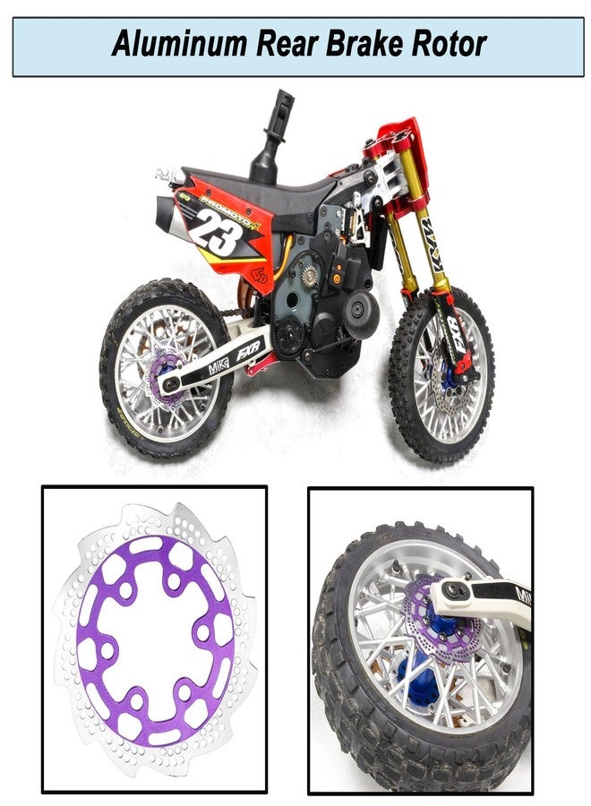 XSYGO Aluminum Rear Brake Rotor for LOSI 1/4 Promoto-MX Motorcycle RTR Upgrade Parts Rear Brake Disk (Replace Part LOS362010) (Purple) - Image 4