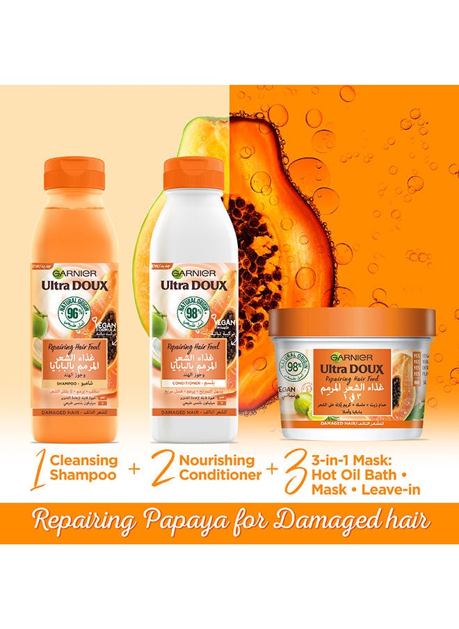Garnier غذاء الشعر بالبابايا لإصلاح الشعر من ألترا دو، 3 خطوات روتينية  - Image 3