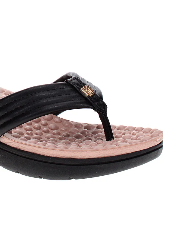 مودار Modare Ladies Wedge Sandals Black | Made In Brazil