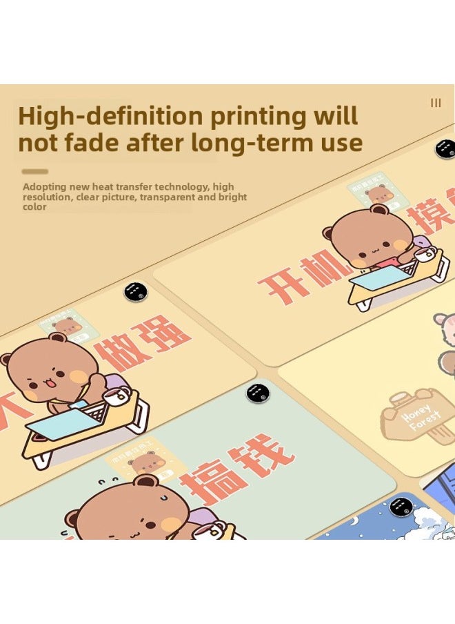 Generic - Button Timing Heating Mouse Pad Office Intelligent Heating Table Pad Student Dormitory Writing Warm Table Pad Wholesale-Color:60*36cm Three-speed Temperature Control Thickened Version-Pattern:KT217 - Image 1