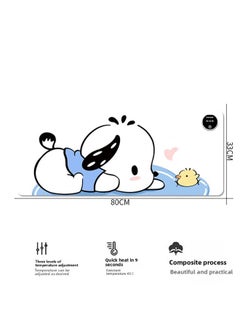 Button Timing Heating Mouse Pad Office Intelligent Heating Table Pad Student Dormitory Writing Warm Table Pad Wholesale-Color:60*36cm Three-speed Temperature Control Thickened Version-Pattern:KT217