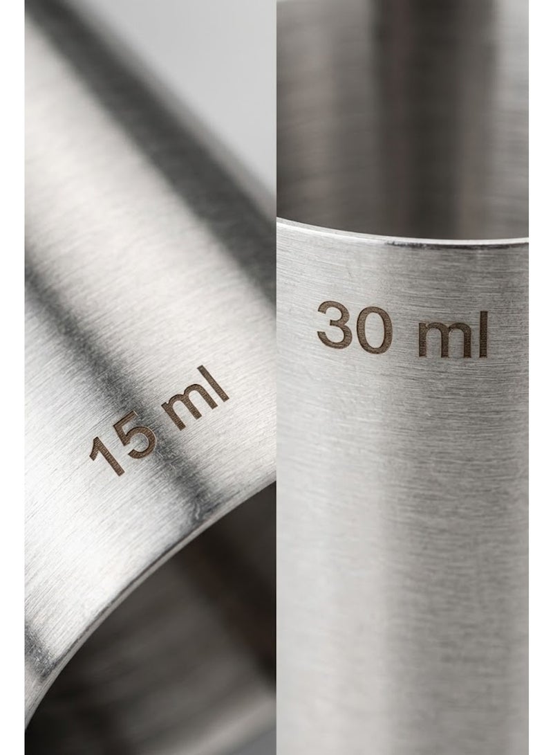 Stainless Steel Double-Sided Cocktail Jigger – Professional Bar Measuring Cup, Dual Shot Measure for Cocktails, Spirits, Whiskey, Vodka & Mixology (15/30 ML) - Image 2