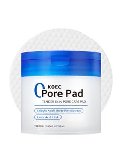 KOEC Zero Pore Pads，Dual-Textured Facial Toner Pads for Exfoliation and Pore Care with AHA Lactic Acid and BHA Salicylic Acid, Ideal for All Skin Types, 70 Pads  - Image 1