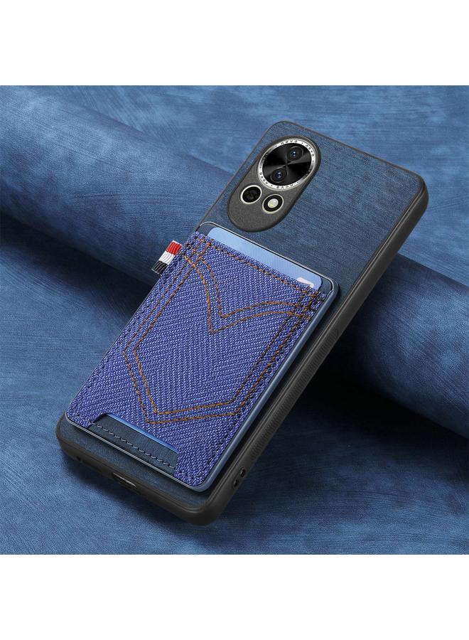 اس-توب جراب لهاتف Huawei nova 13 Pro مصنوع من جلد الدنيم مع فتحة للبطاقات - Image 4