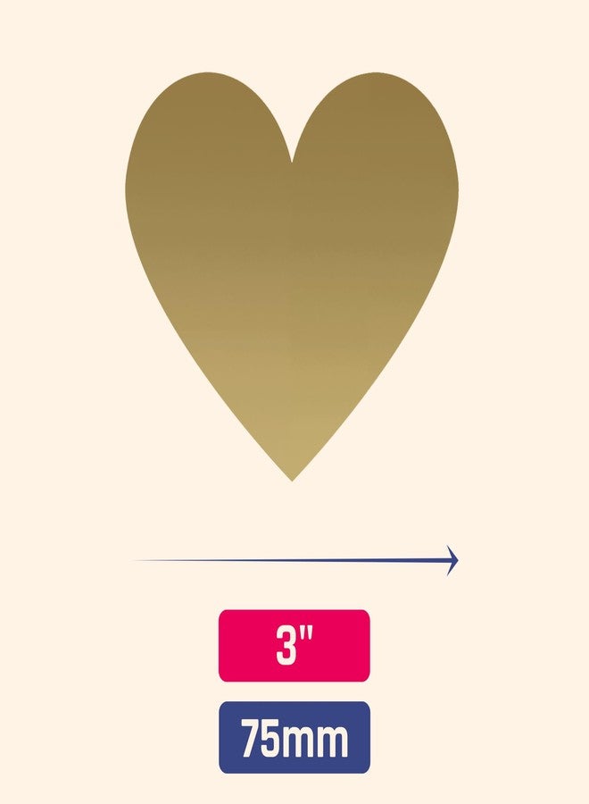 ScratchStix 50 Pack, 3" Heart Scratch Off Stickers Labels - Gold - Image 3