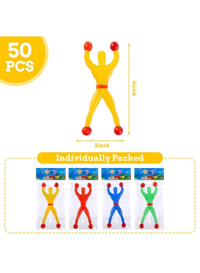 شيندل 50 قطعة من متسلقي الجدران القابلين للتمدد، متسلقي الجدران اللاصقين، لعبة لاصقة، ألعاب فيدجيت ممتعة، سلة جوائز للفصول الدراسية، حشو البيض للأطفال - Image 2