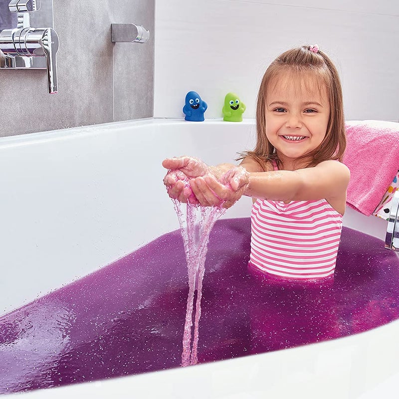 Zimpli Kids Slime Baff Purple & Green , 4 Bath Value Pack, Magically turns water into gooey, colourful slime, 2 x Free Crackle Baff, Children's Sensory & Bath Toy Gift, Certified Biodegradable - Image 2