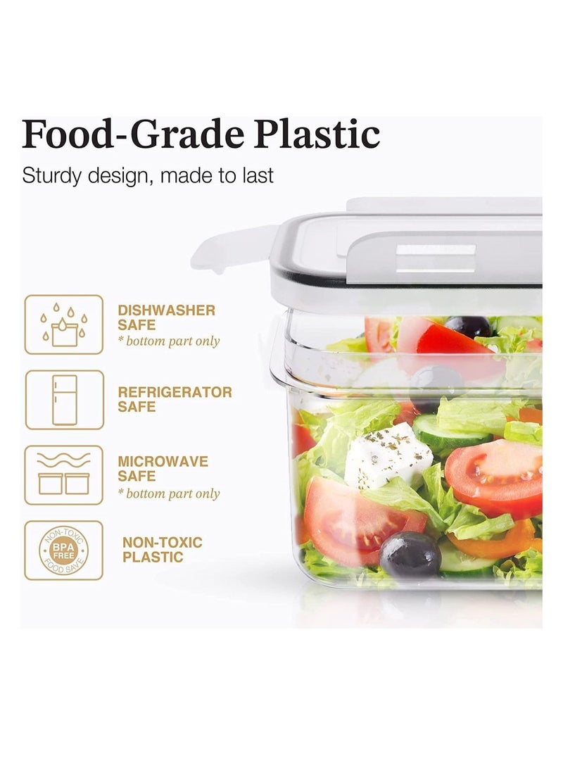 Airtight Food Storage Containers with Lids for Kitchen Organization - Plastic Kitchen Storage Containers for Pantry Organization - Cereal, Rice, Pasta, Flour and Sugar, 14-Piece Pack - Image 3