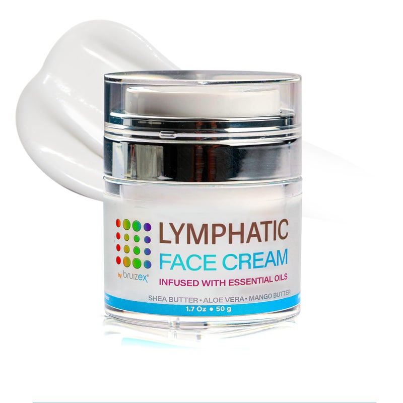 Bruizex Lymphatic Drainage Face Cream, Anti-Aging, Moisturizing & Rejuventating Night Cream, Daily Facial Lymphatic Drainage for Face & Neck, Natural Essentials Oil Infused Face Lotion, 1.7 Fl Oz - Image 1