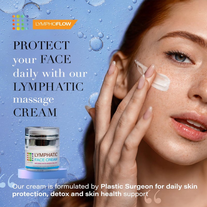 Bruizex Lymphatic Drainage Face Cream, Anti-Aging, Moisturizing & Rejuventating Night Cream, Daily Facial Lymphatic Drainage for Face & Neck, Natural Essentials Oil Infused Face Lotion, 1.7 Fl Oz - Image 4