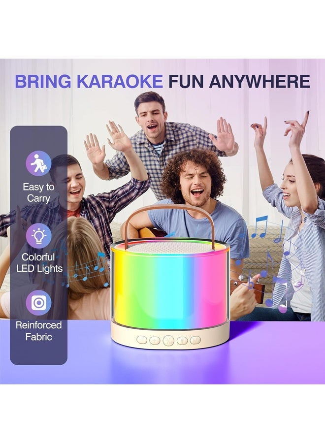 جهاز صغير للكاريوكي للأطفال، ومكبر صوت محمول بتقنية البلوتوث 5.3، وميكروفون ضوئي ولاسلكي، وهدايا الكاريوكي للفتيات والأولاد والبالغين، وأعياد الميلاد، وعيد الميلاد، والتجمعات الأسرية داخل المنازل وفي الهواء الطلق - Image 3