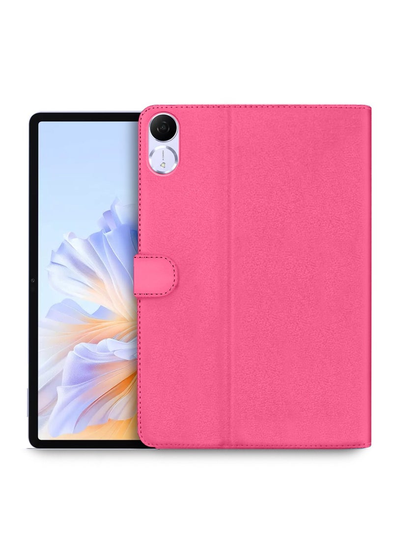 OMAKER Honor Pad V9 11.5 4G 2024 (11.5 inches) PU Leather Magnetic Closure Flip Case Cover - Pink - Image 1