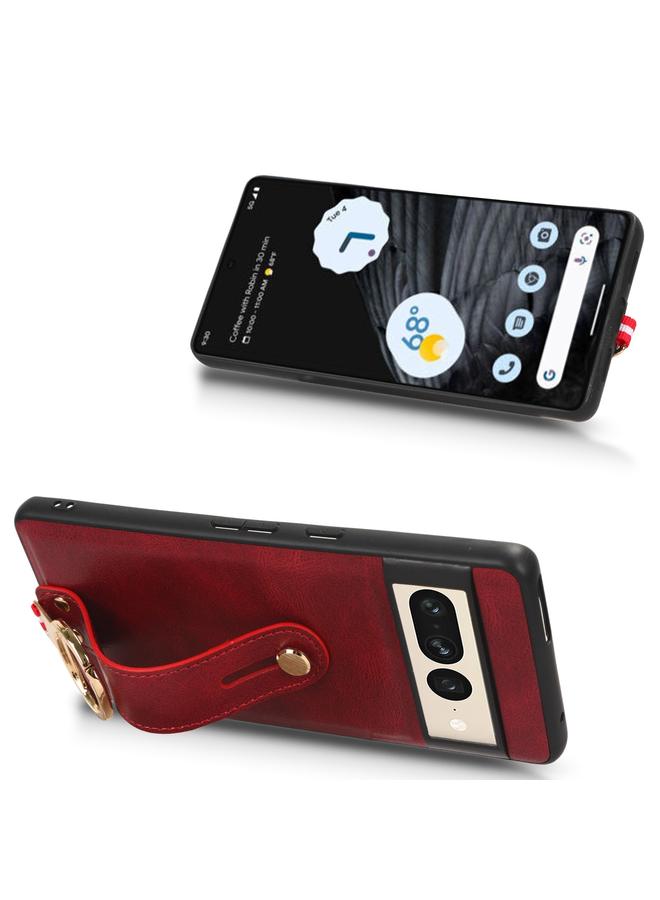 The Bros Case Cover For Google Pixel 7 Wristband Leather Back Phone Case Cover - Image 4