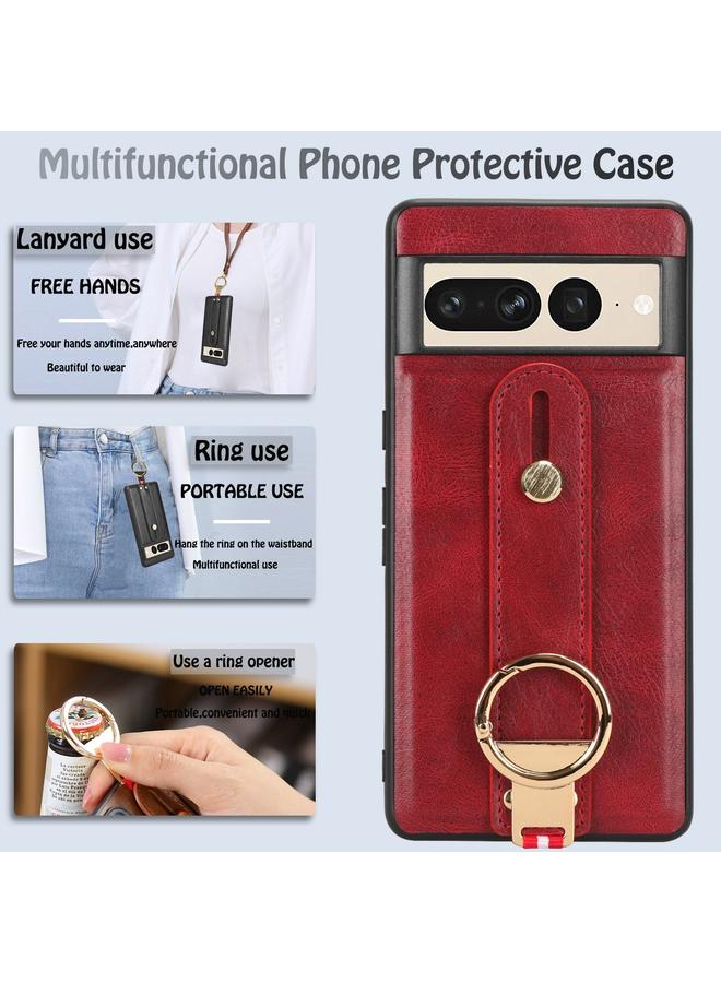The Bros Case Cover For Google Pixel 7 Wristband Leather Back Phone Case Cover - Image 5