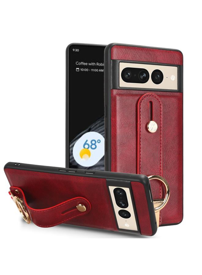 The Bros Case Cover For Google Pixel 7 Wristband Leather Back Phone Case Cover - Image 1