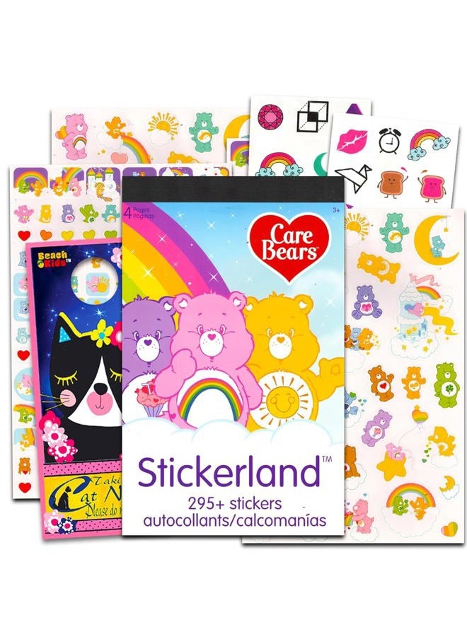 Care Bears مجموعة ملصقات تدريب الحمام - أكثر من 295 ملصق مكافأة من الدببة العناية للأطفال الصغار بالإضافة إلى وشم ومعلق باب | هدايا حفلات ملصقات الدببة العناية - Image 1