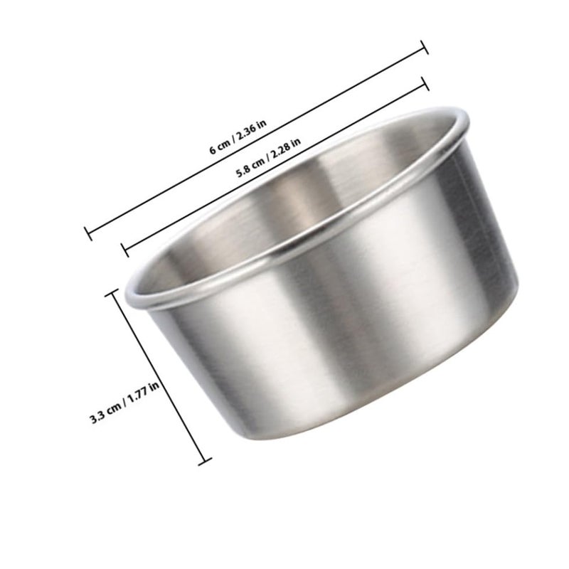 4Pcs Stainless Steel Dipping Bowls For Sauces Condiments Kitchen And Restaurant Use - Image 3